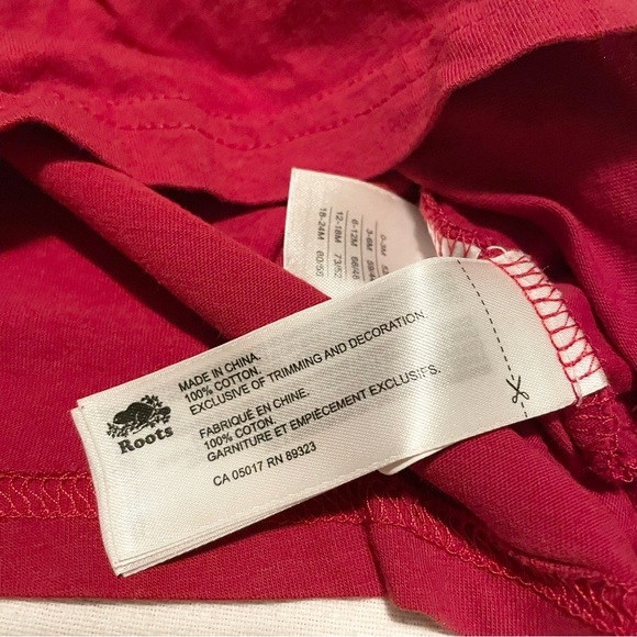 Roots Baby Red Canada Tshirt 6-12 Months Shirt - Picture 8 of 16